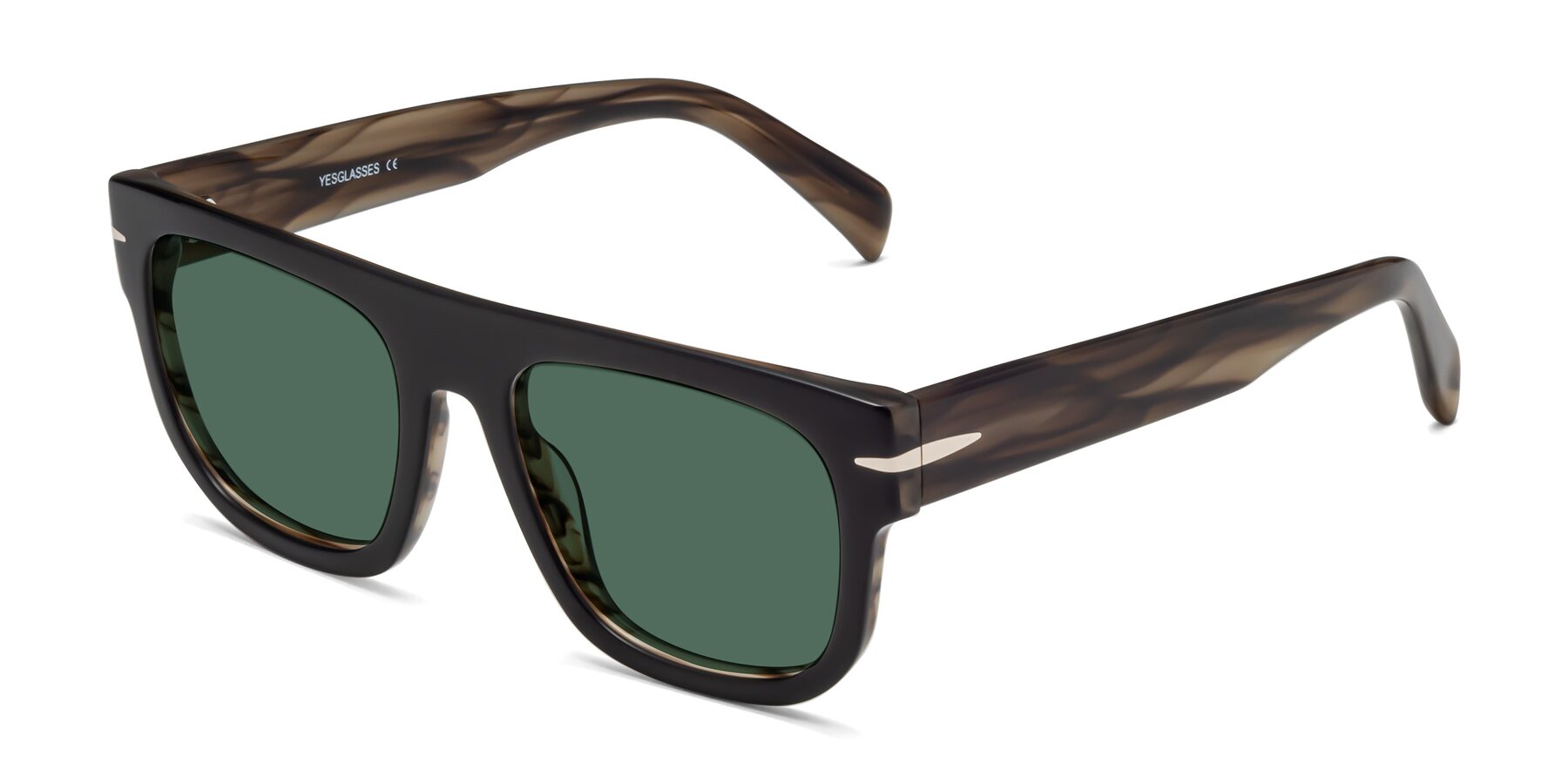 Angle of Campbell in Black-Stripe Brown with Green Polarized Lenses
