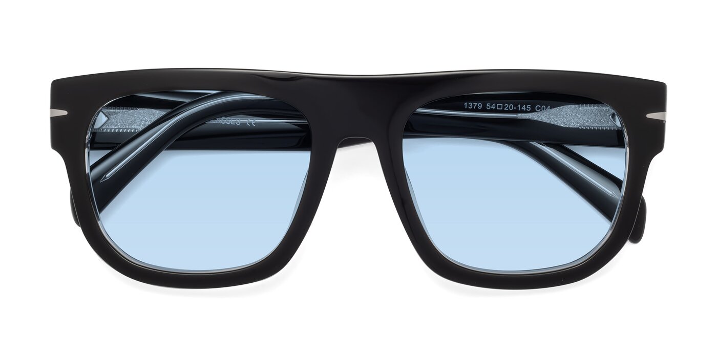 Campbell - Black/Clear Tinted Sunglasses