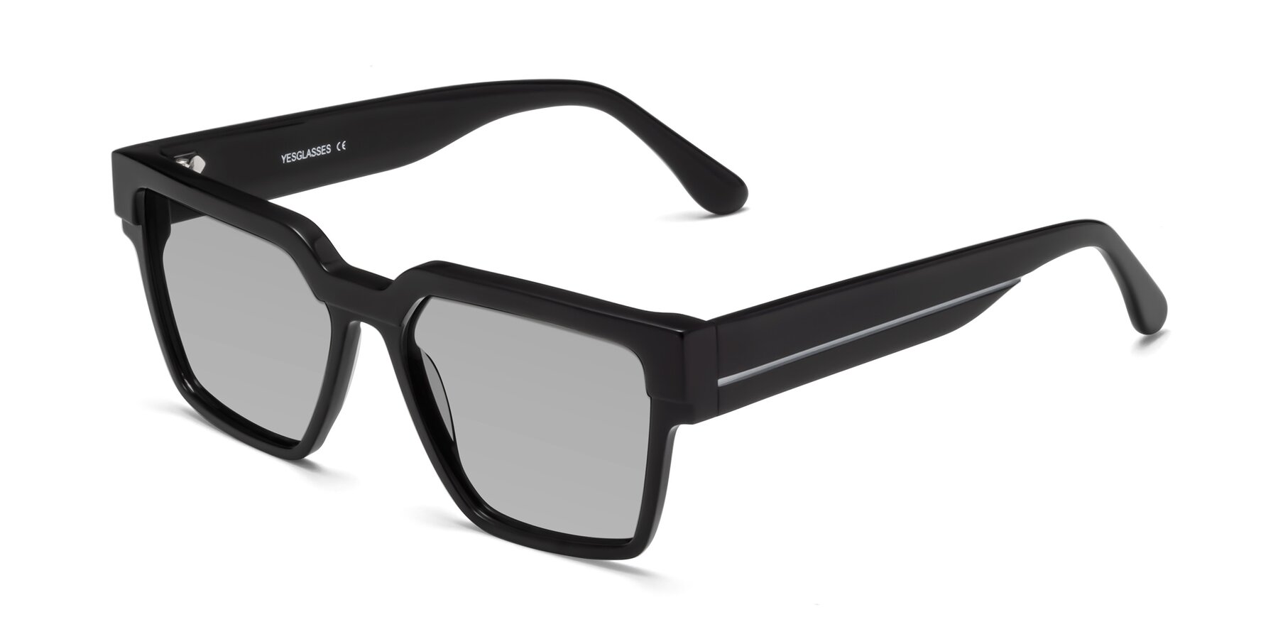 Angle of Rincon in Black with Light Gray Tinted Lenses