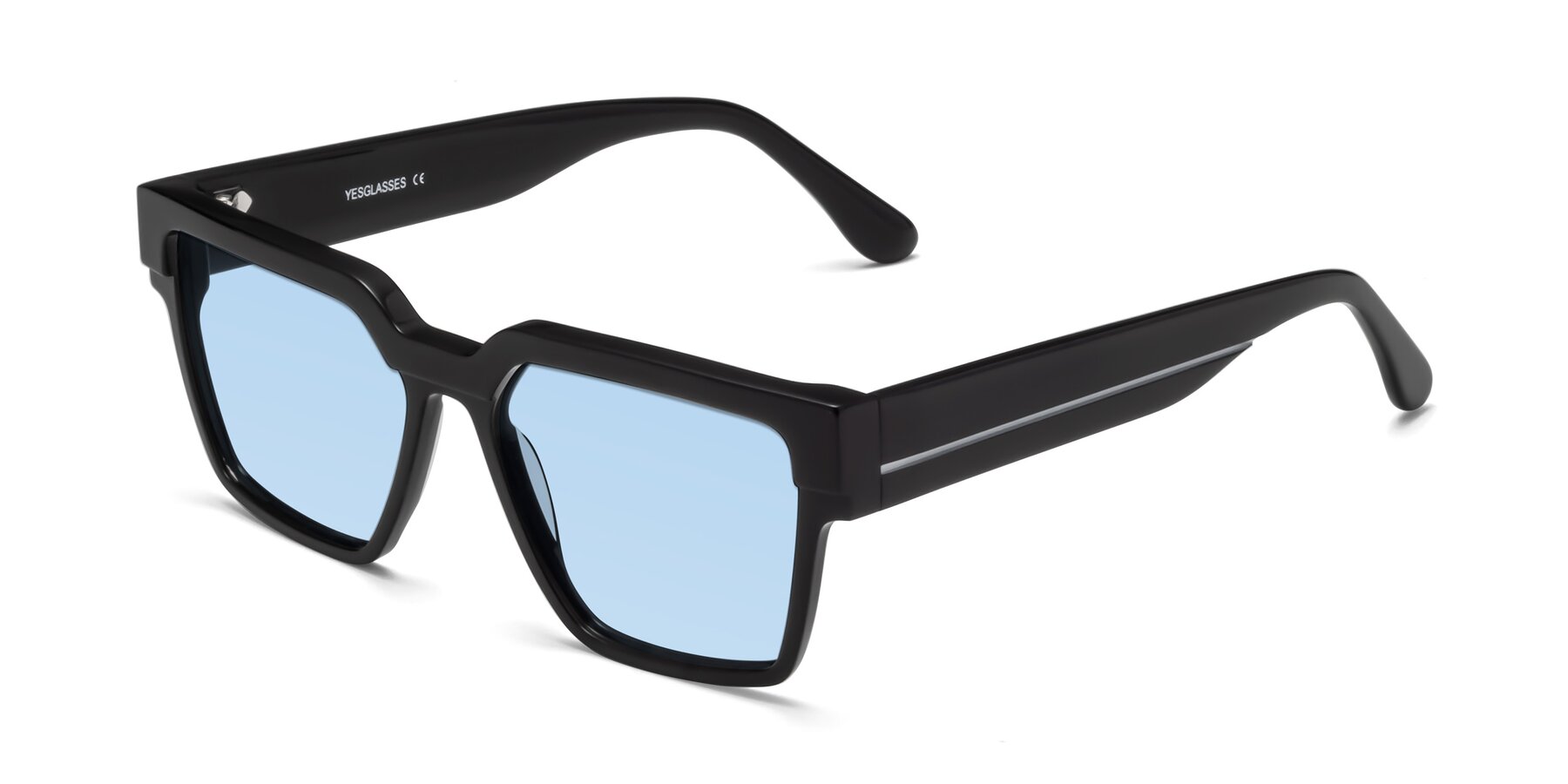 Angle of Rincon in Black with Light Blue Tinted Lenses