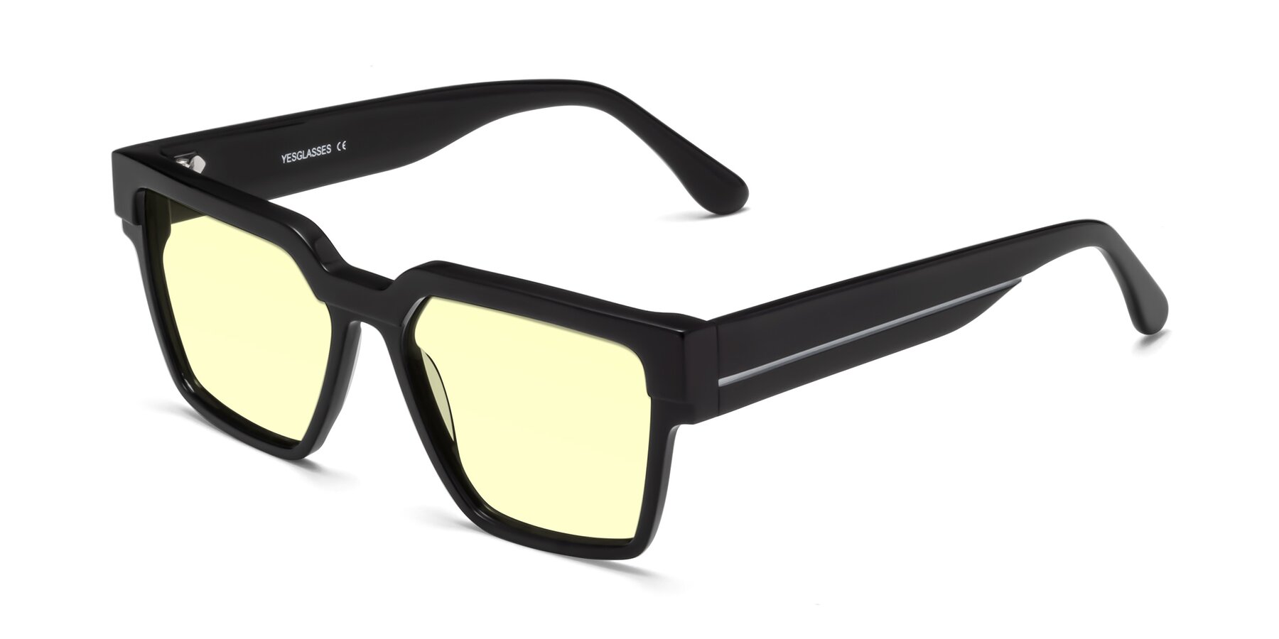 Angle of Rincon in Black with Light Yellow Tinted Lenses