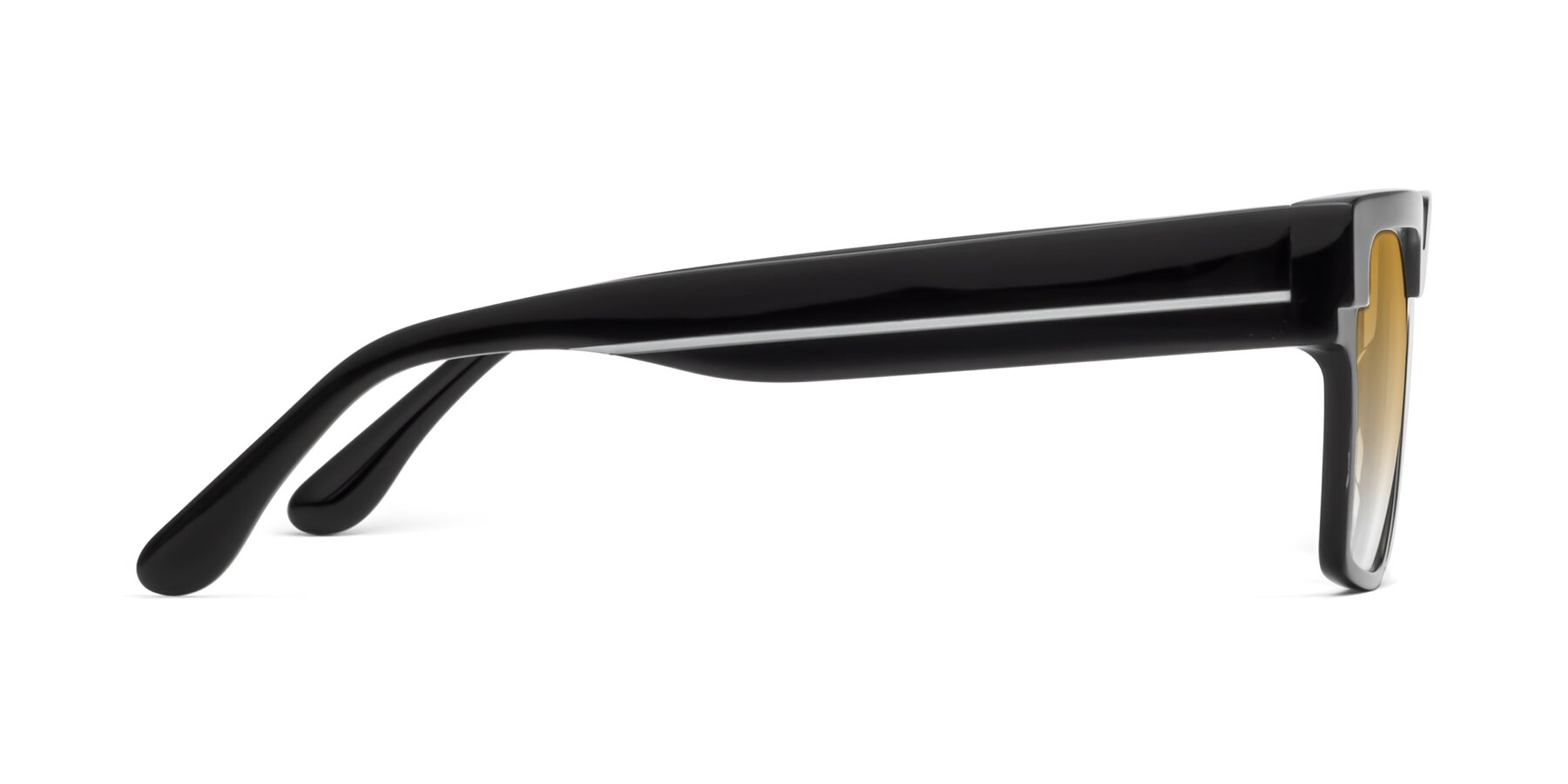 Side of Rincon in Black with Champagne Gradient Lenses