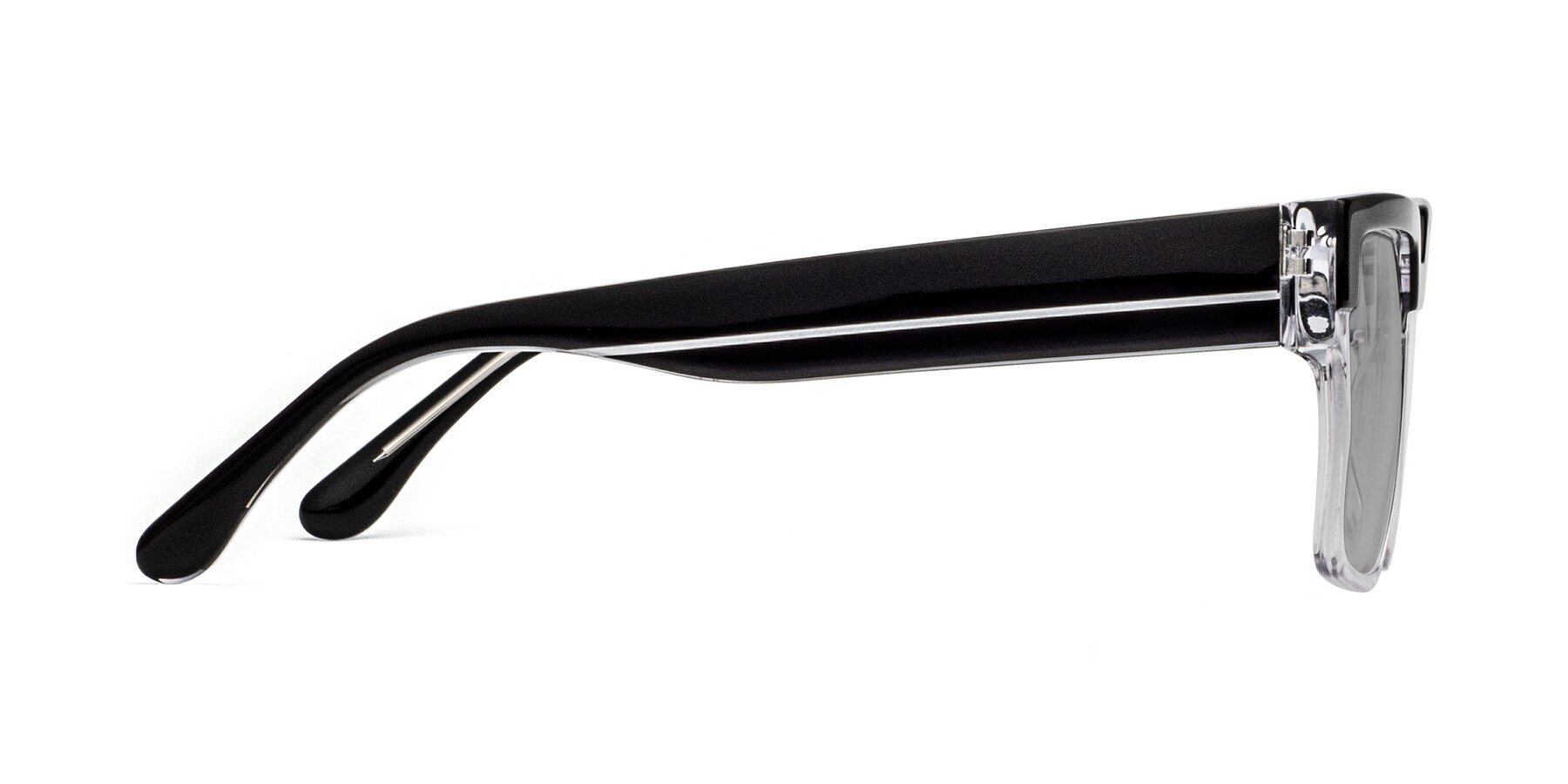 Side of Rincon in Black-Clear with Light Gray Tinted Lenses