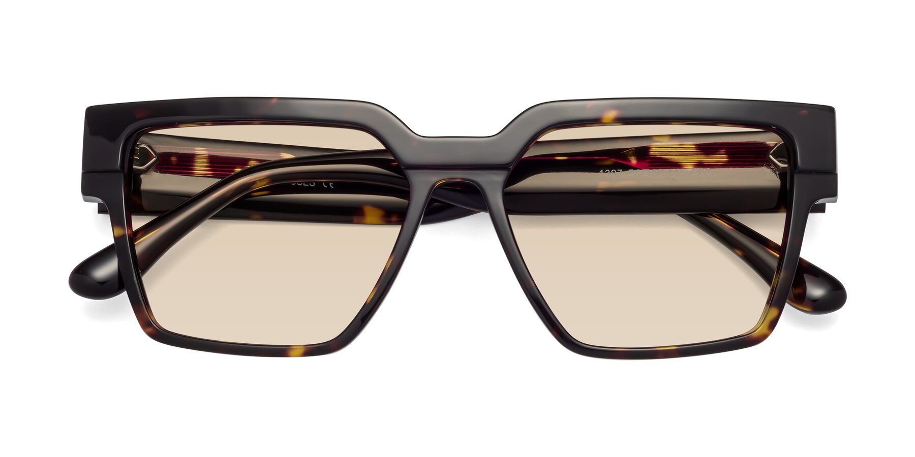 Folded Front of Rincon in Tortoise with Light Brown Tinted Lenses