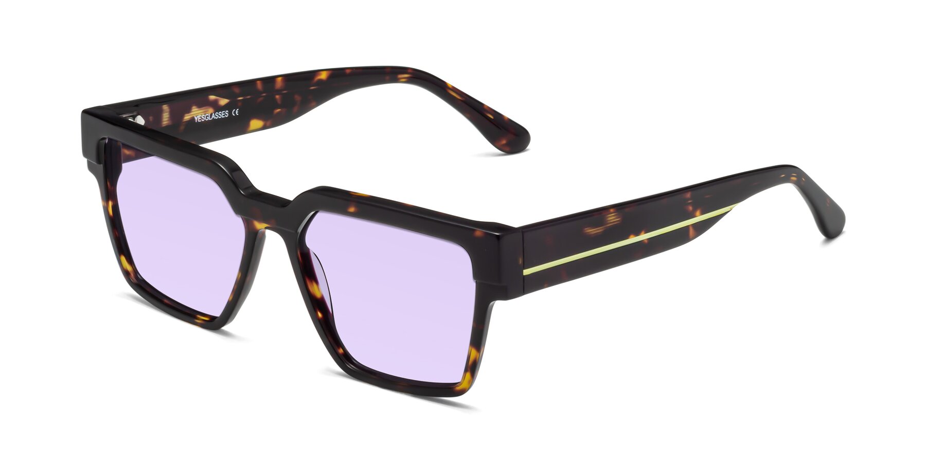 Angle of Rincon in Tortoise with Light Purple Tinted Lenses