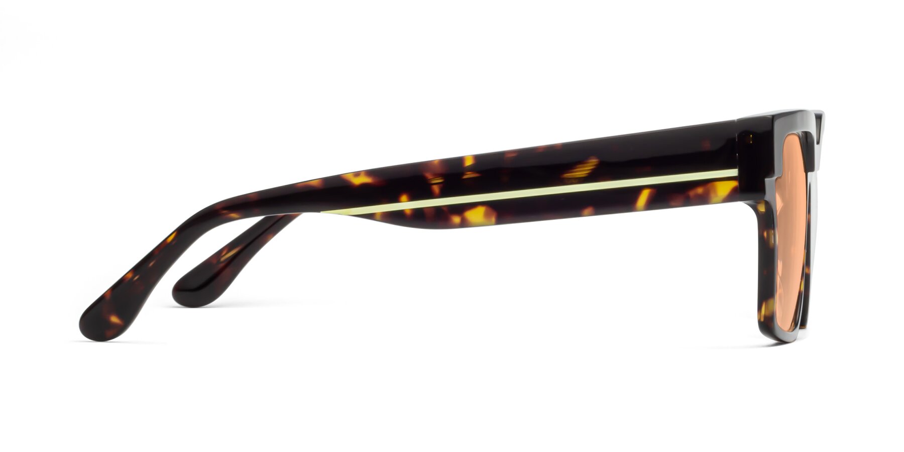 Side of Rincon in Tortoise with Light Orange Tinted Lenses