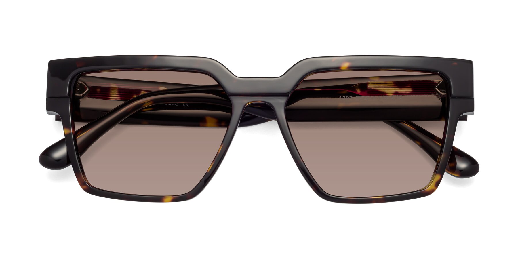 Folded Front of Rincon in Tortoise with Medium Brown Tinted Lenses