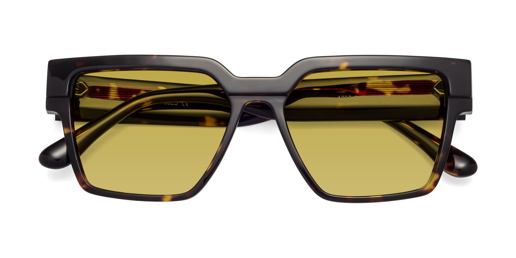 Folded Front of Rincon in Tortoise with Champagne Tinted Lenses