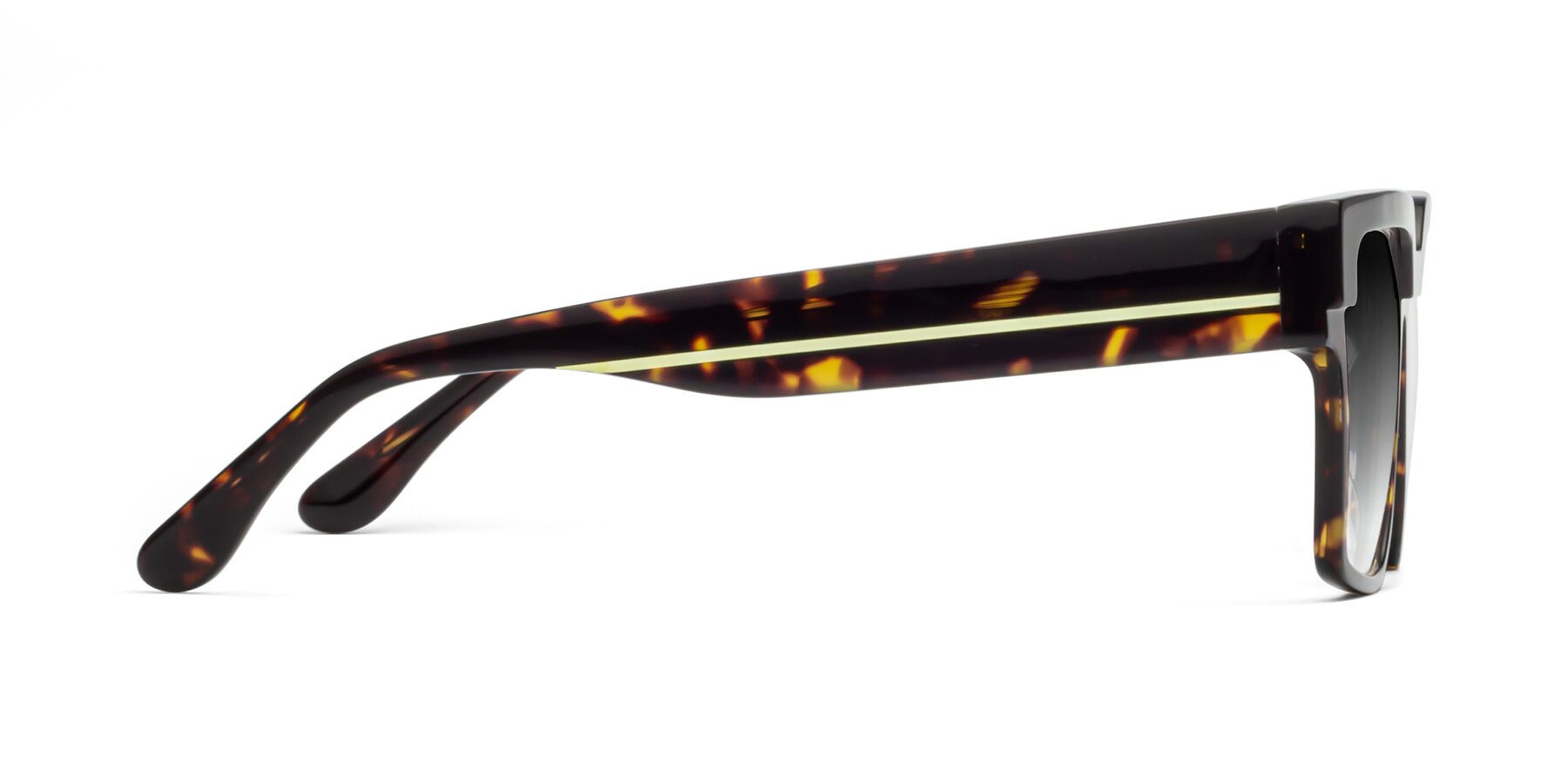 Side of Rincon in Tortoise with Gray Gradient Lenses