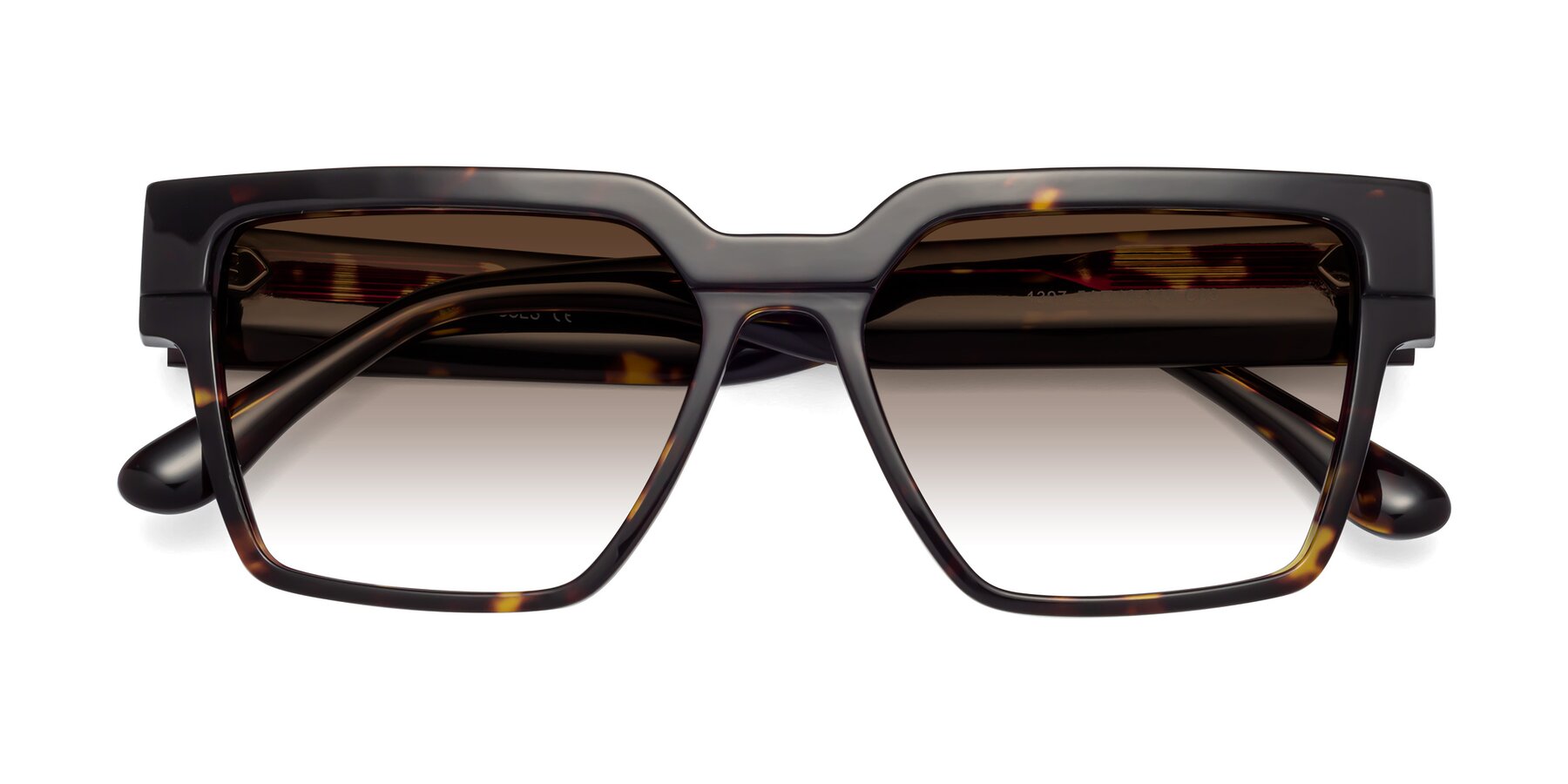 Folded Front of Rincon in Tortoise with Brown Gradient Lenses