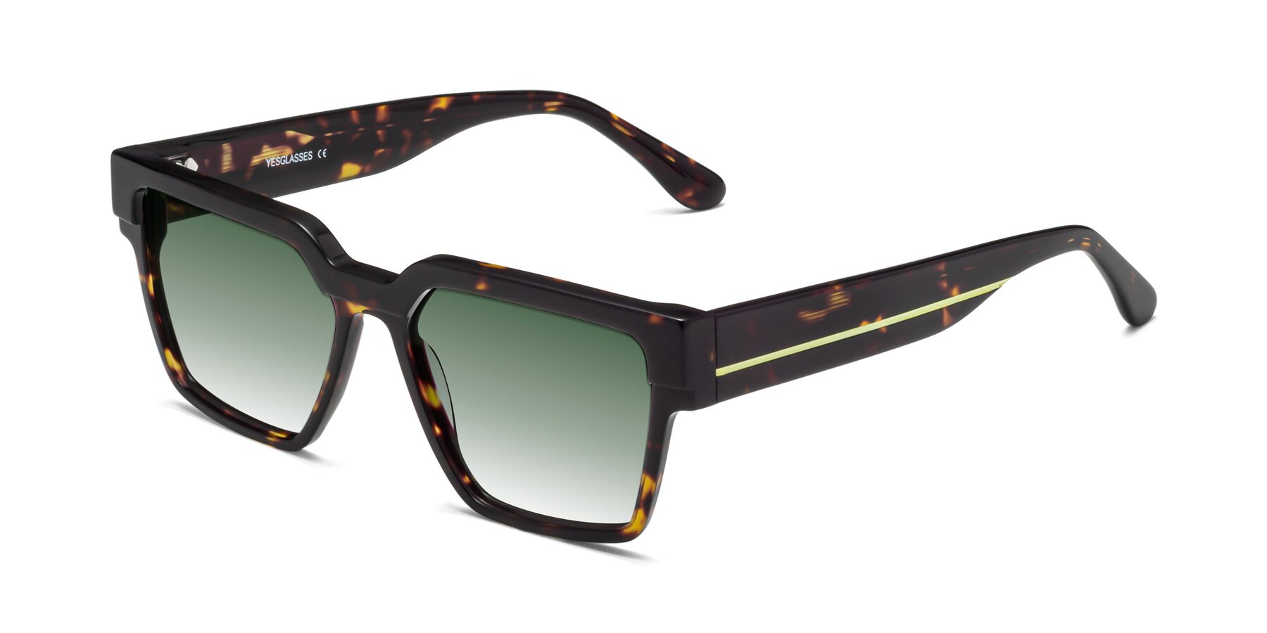 Angle of Rincon in Tortoise with Green Gradient Lenses