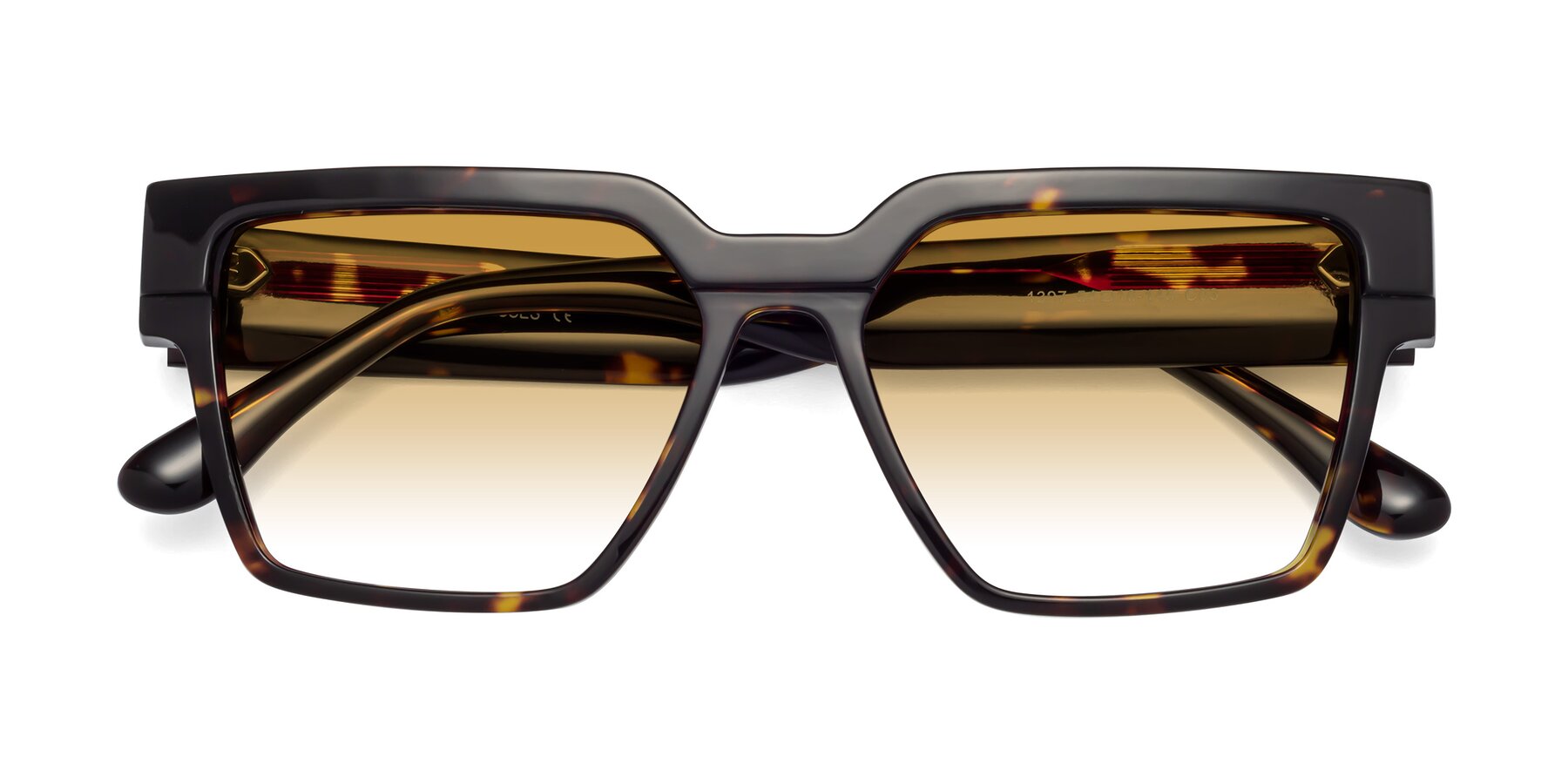 Folded Front of Rincon in Tortoise with Champagne Gradient Lenses
