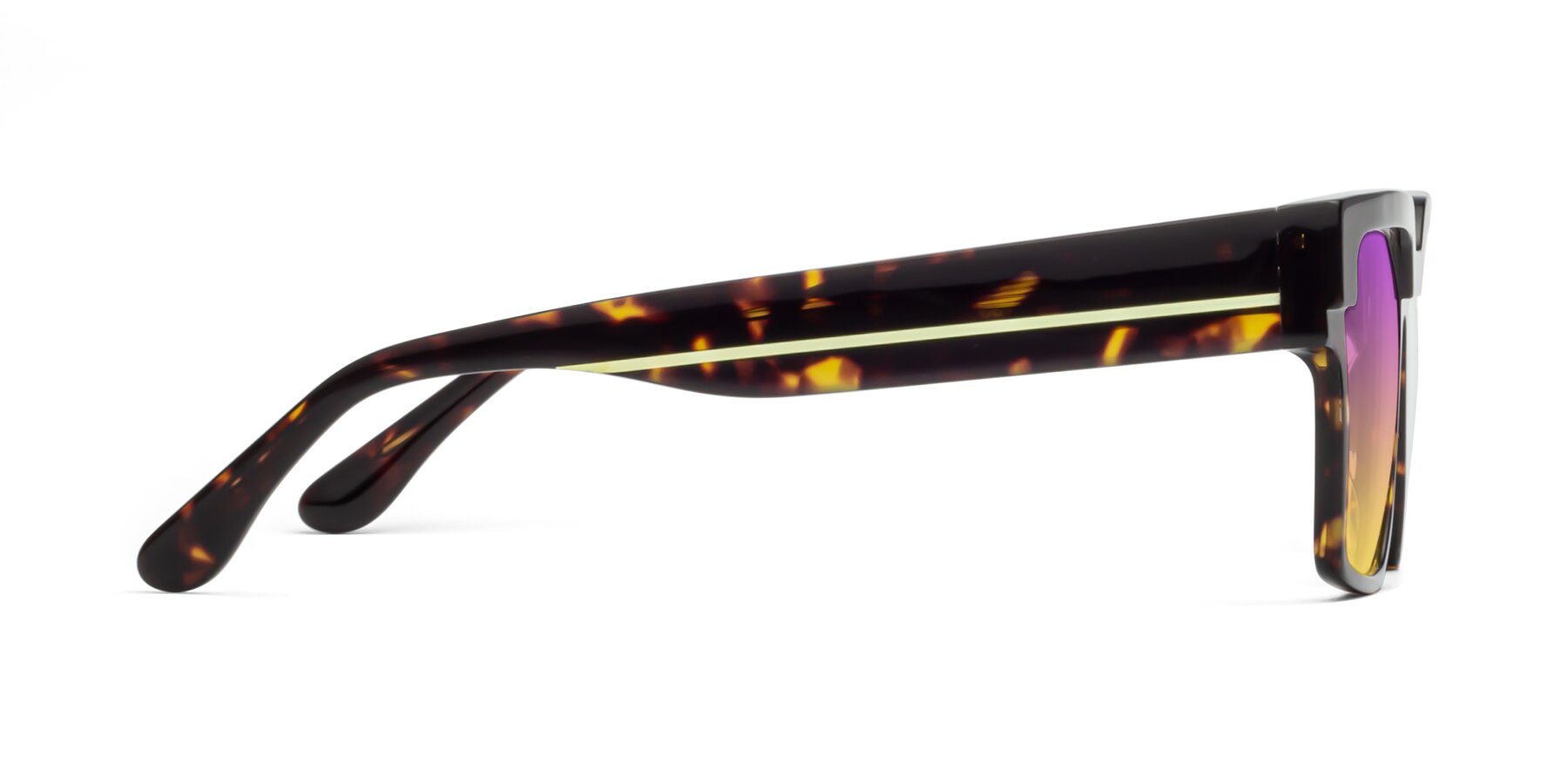 Side of Rincon in Tortoise with Purple / Yellow Gradient Lenses