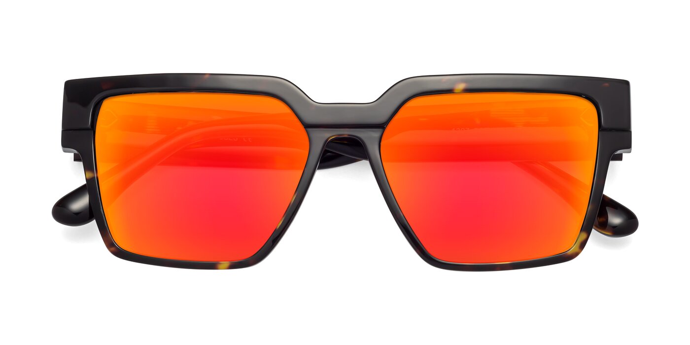 Rincon - Tortoise Flash Mirrored Sunglasses