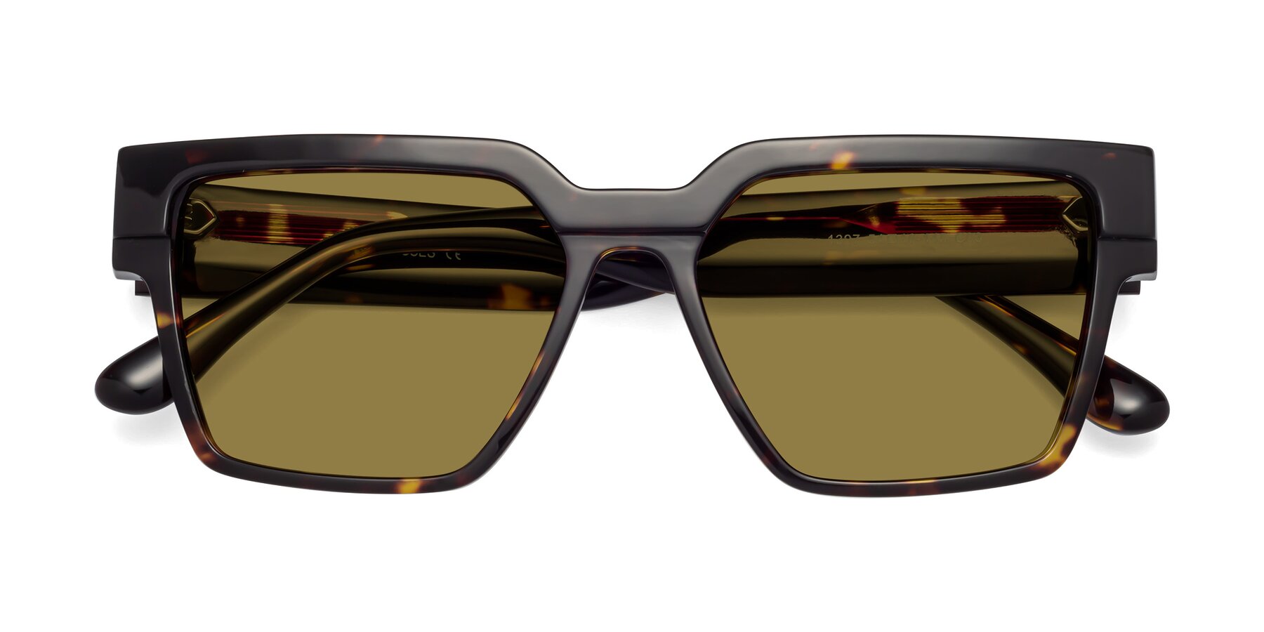 Folded Front of Rincon in Tortoise with Brown Polarized Lenses