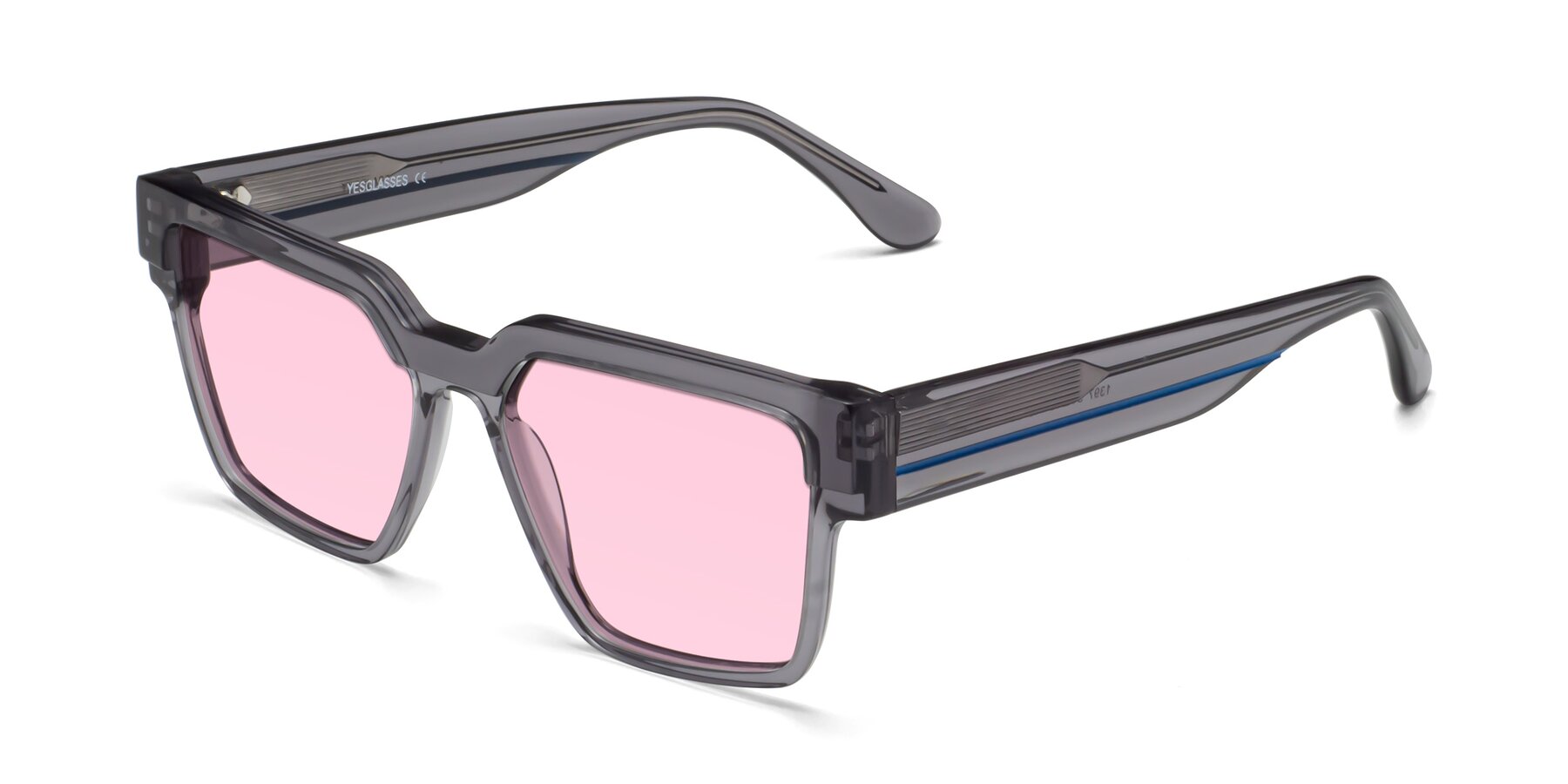 Angle of Rincon in Gray with Light Pink Tinted Lenses