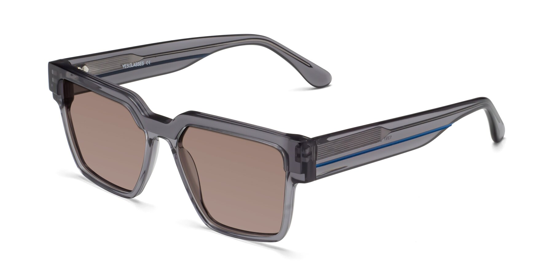Angle of Rincon in Gray with Medium Brown Tinted Lenses