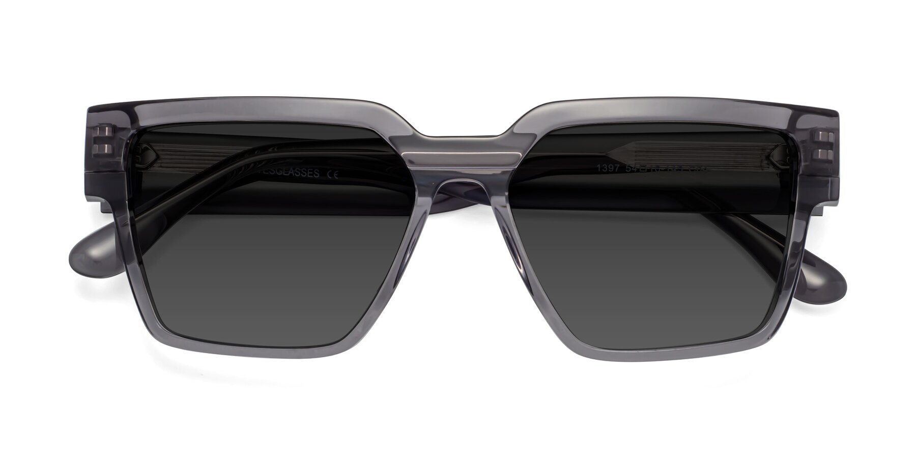 Folded Front of Rincon in Gray with Gray Tinted Lenses
