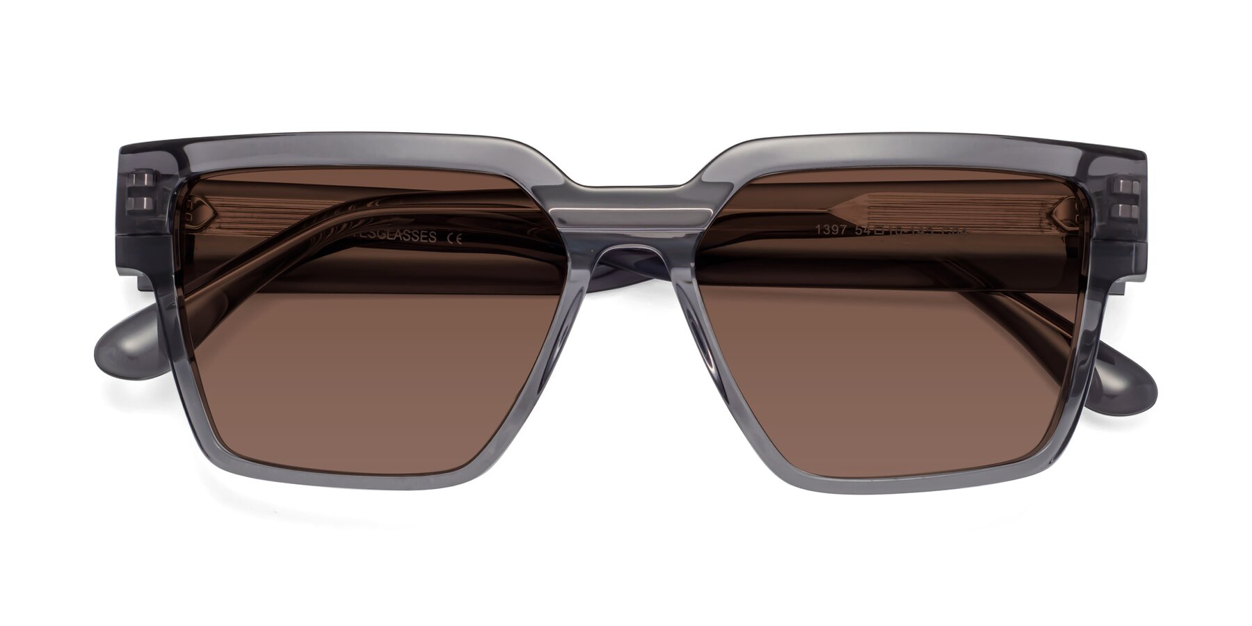 Folded Front of Rincon in Gray with Brown Tinted Lenses