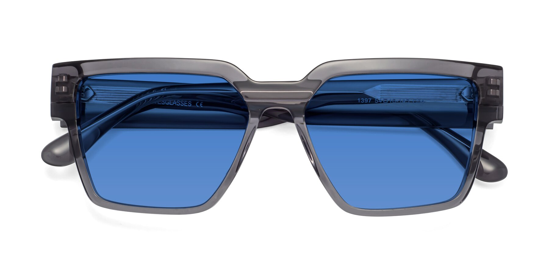 Folded Front of Rincon in Gray with Blue Tinted Lenses