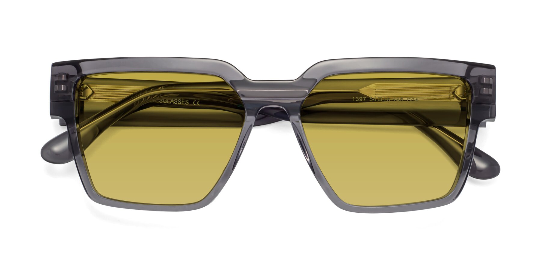 Folded Front of Rincon in Gray with Champagne Tinted Lenses