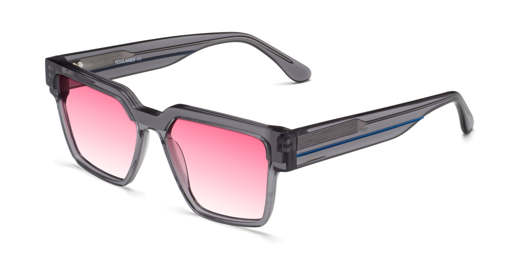 Angle of Rincon in Gray with Pink Gradient Lenses