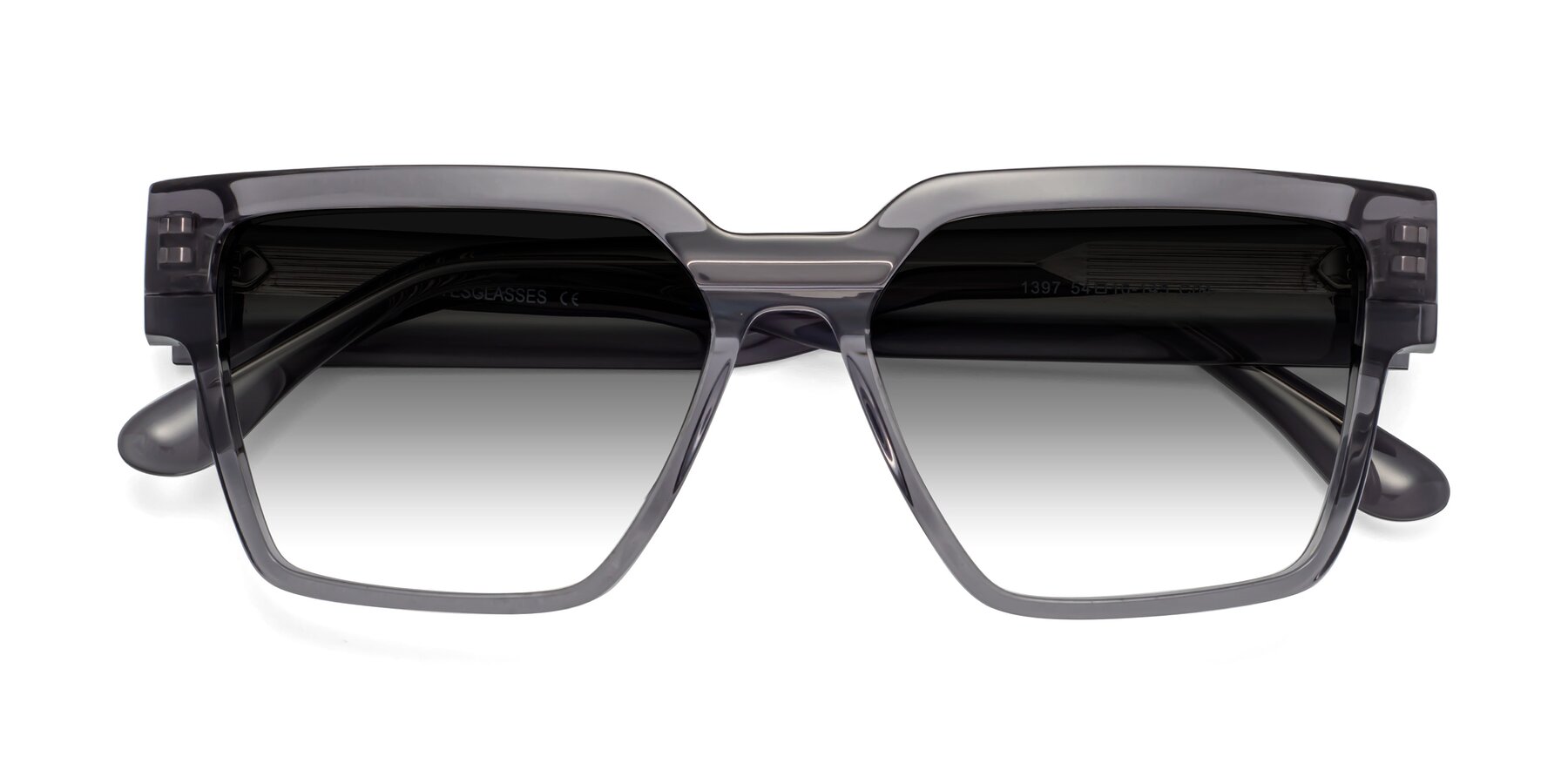 Folded Front of Rincon in Gray with Gray Gradient Lenses