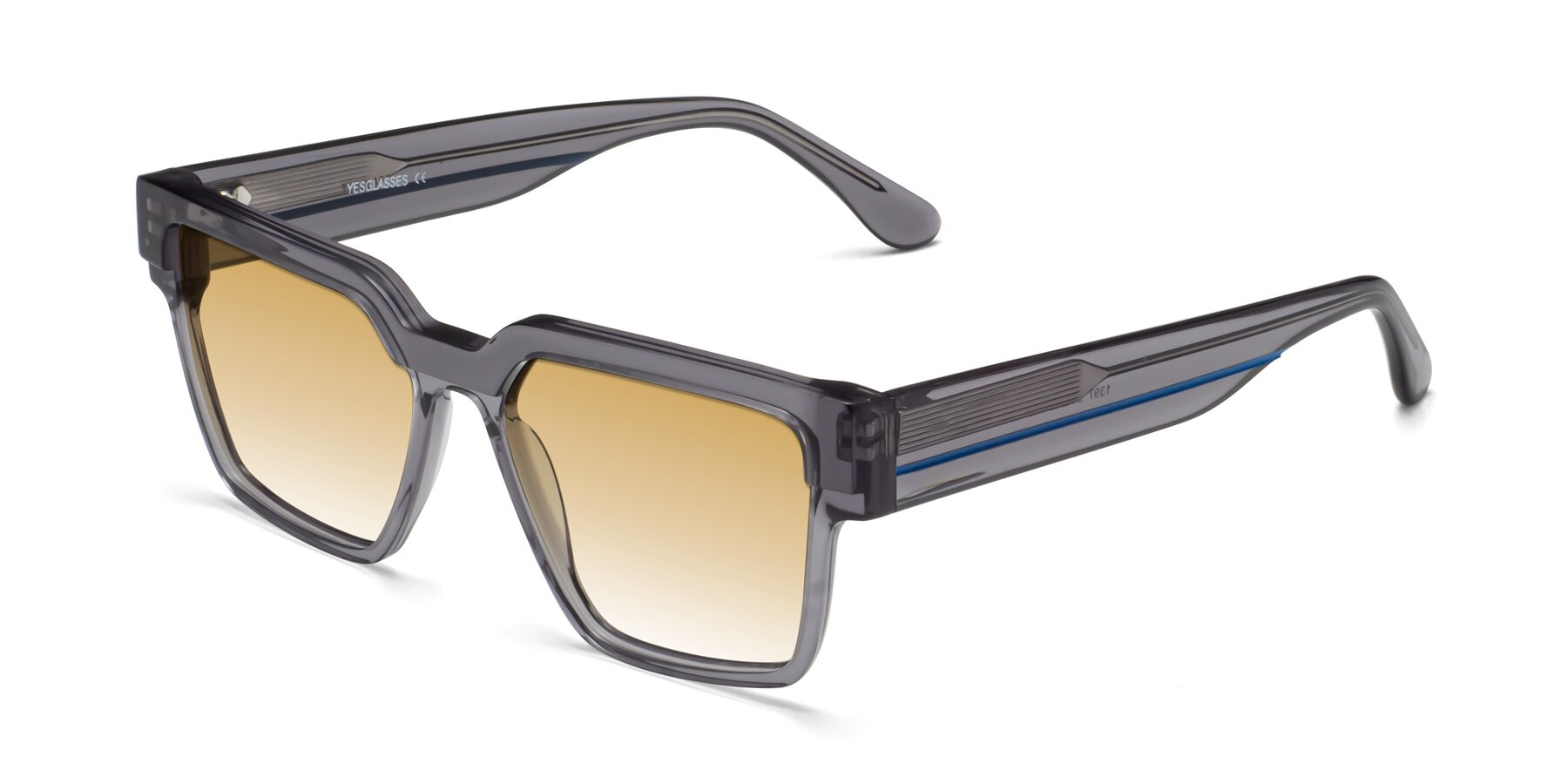 Angle of Rincon in Gray with Champagne Gradient Lenses
