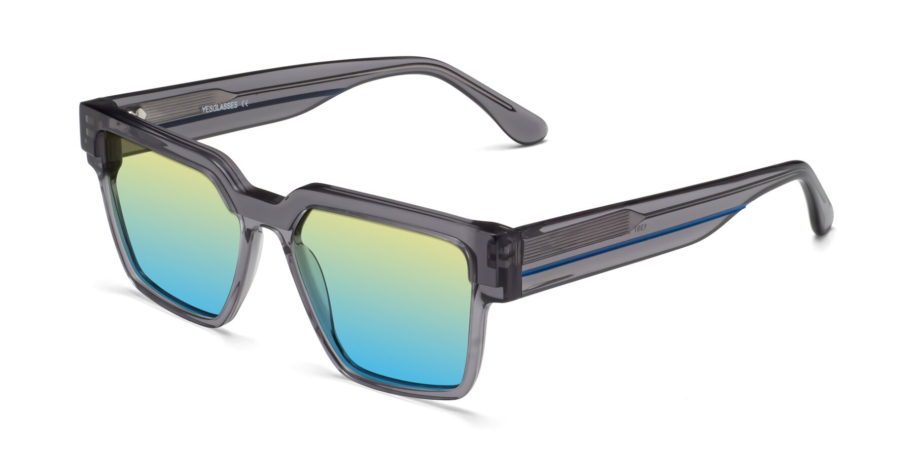 Angle of Rincon in Gray with Yellow / Blue Gradient Lenses