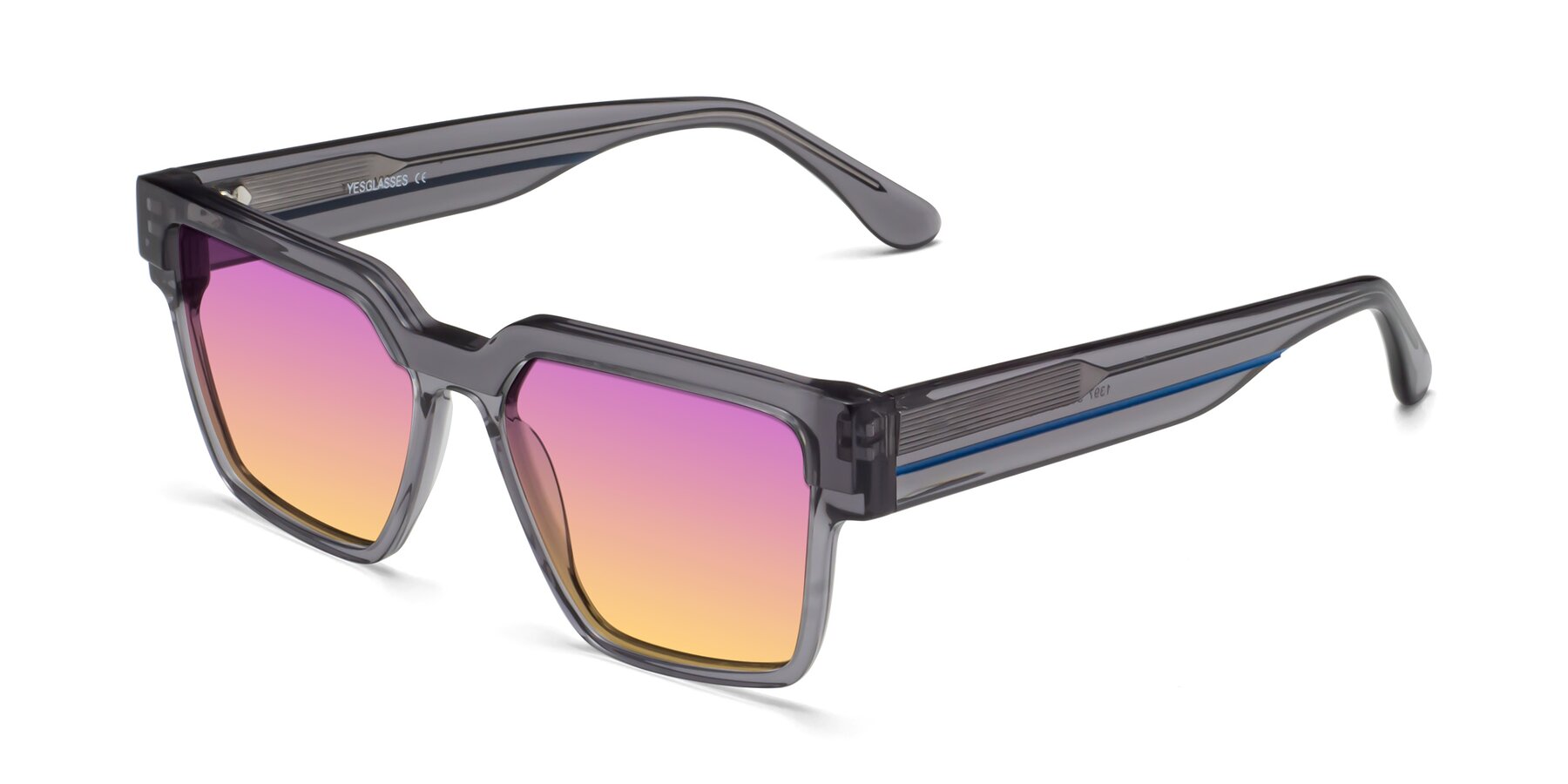 Angle of Rincon in Gray with Purple / Yellow Gradient Lenses