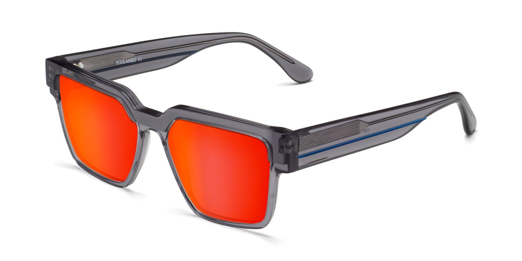 Angle of Rincon in Gray with Red Gold Mirrored Lenses