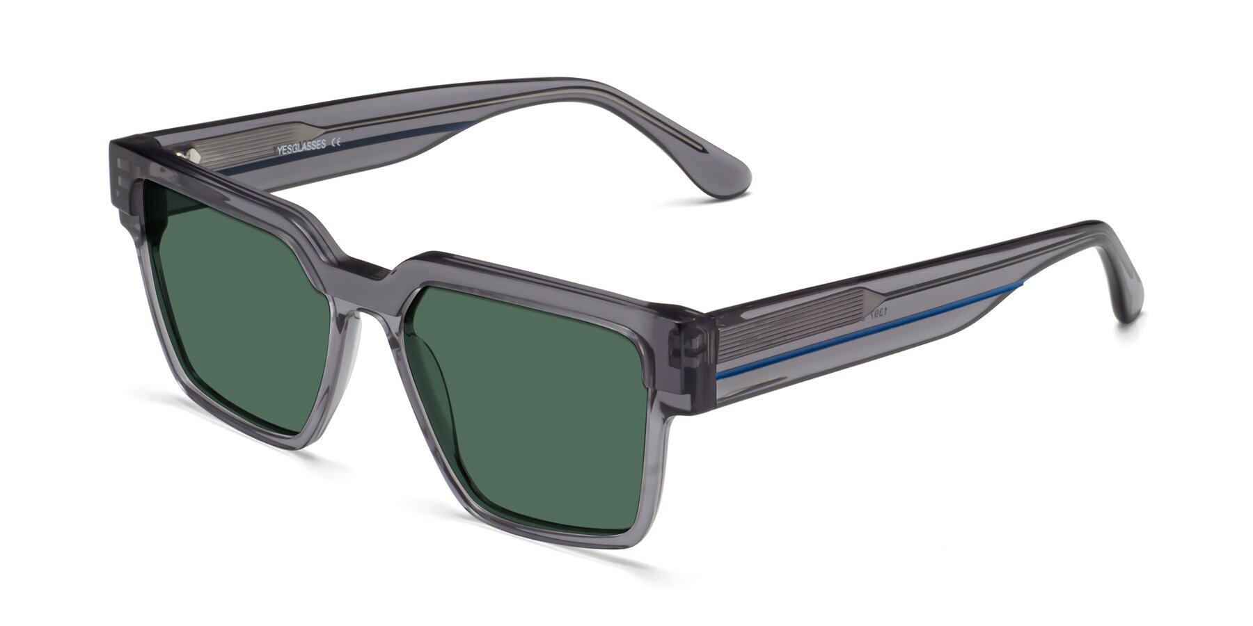 Angle of Rincon in Gray with Green Polarized Lenses