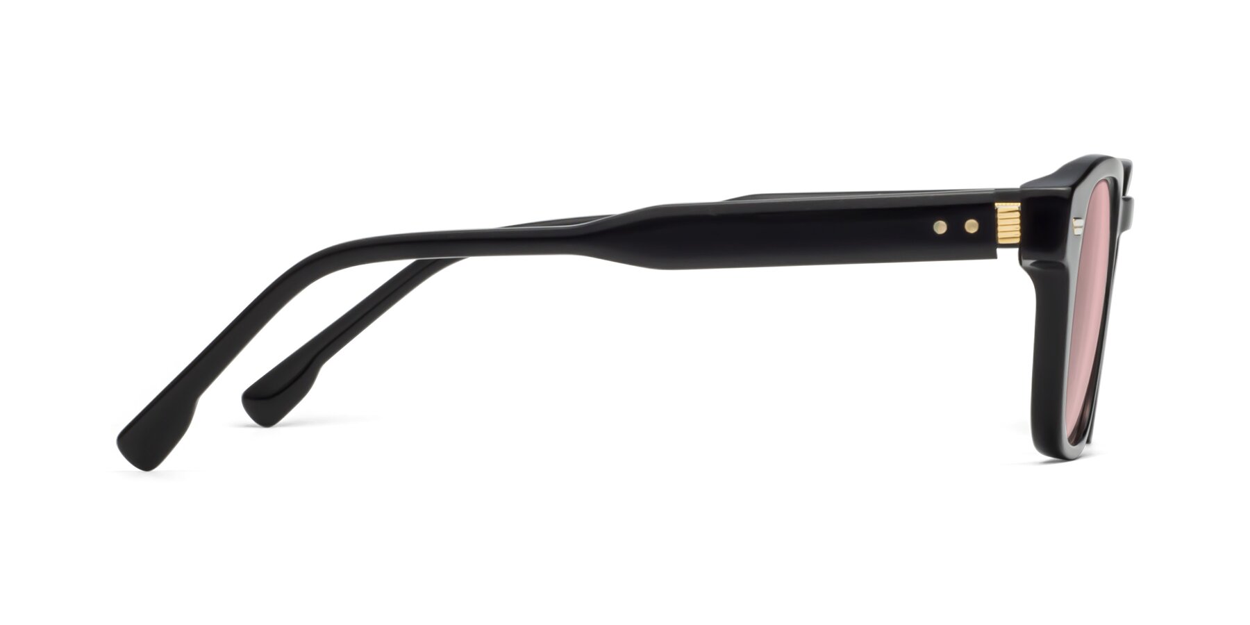 Side of 1421 in Black with Light Garnet Tinted Lenses