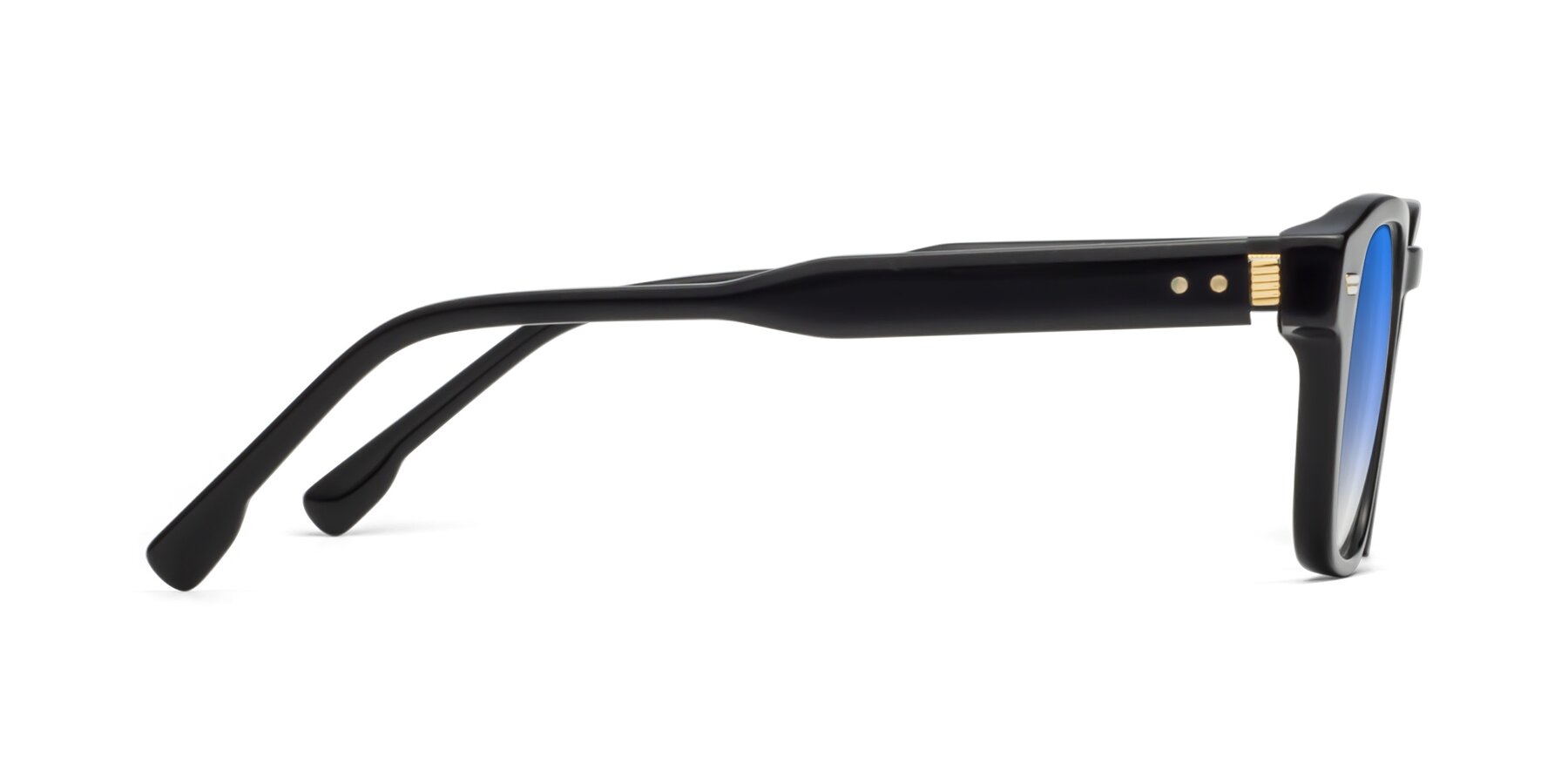 Side of 1421 in Black with Blue Gradient Lenses