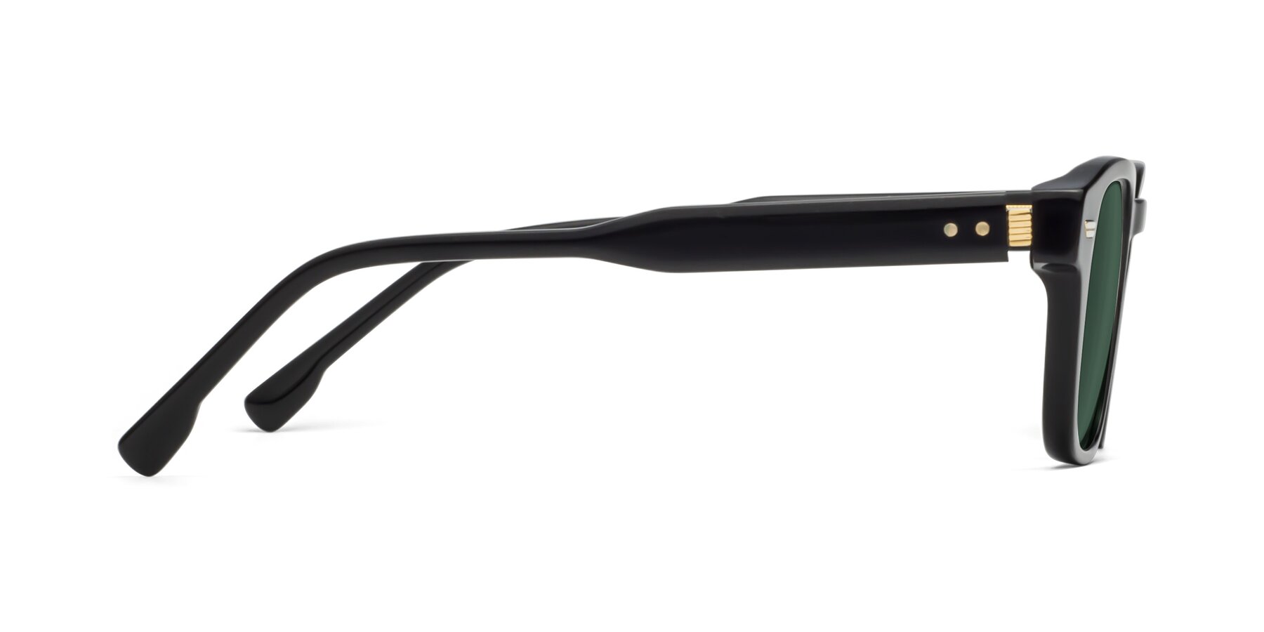 Side of 1421 in Black with Green Polarized Lenses