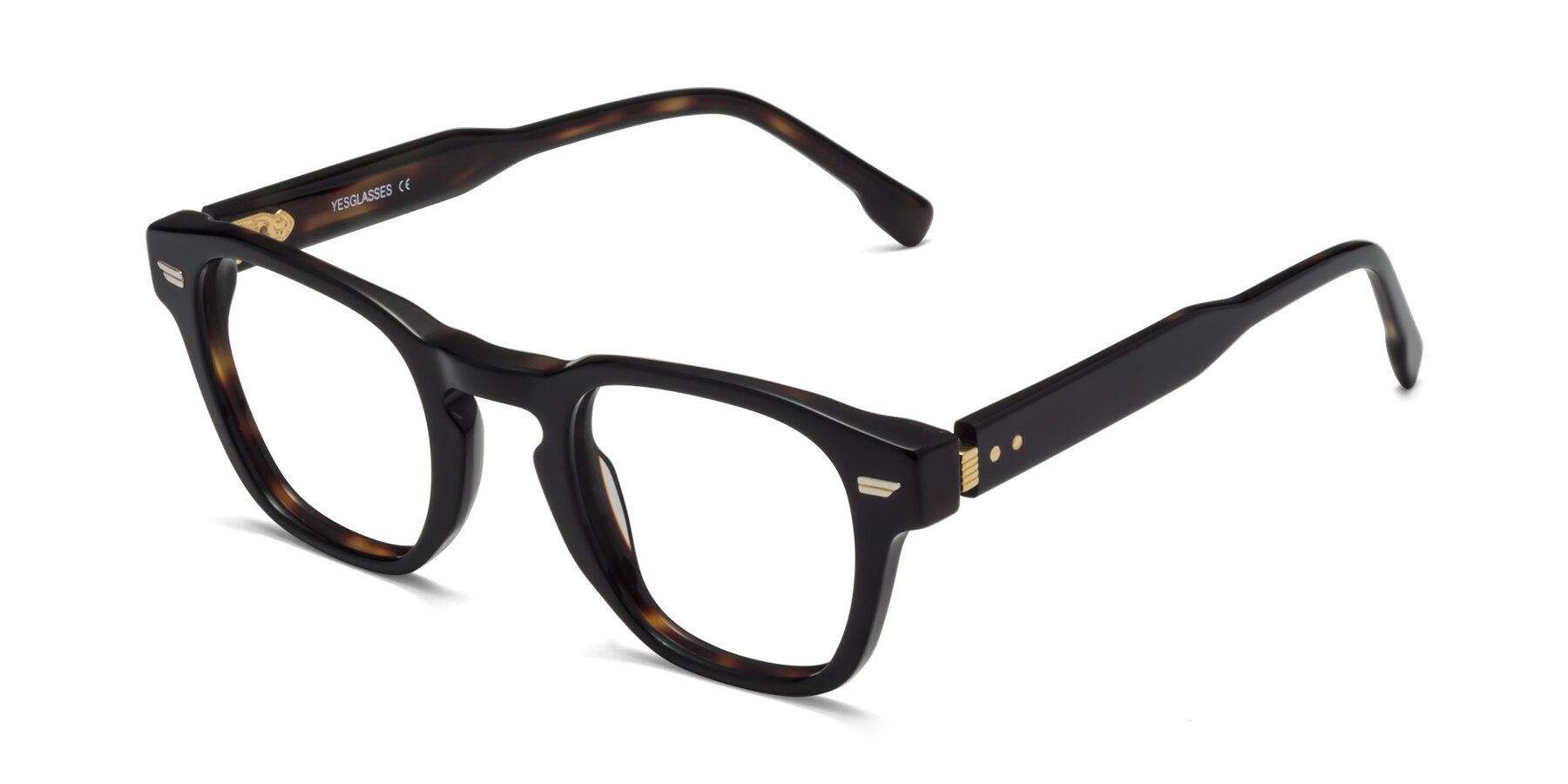 Angle of Costa in Black-Tortoise with Clear Reading Eyeglass Lenses