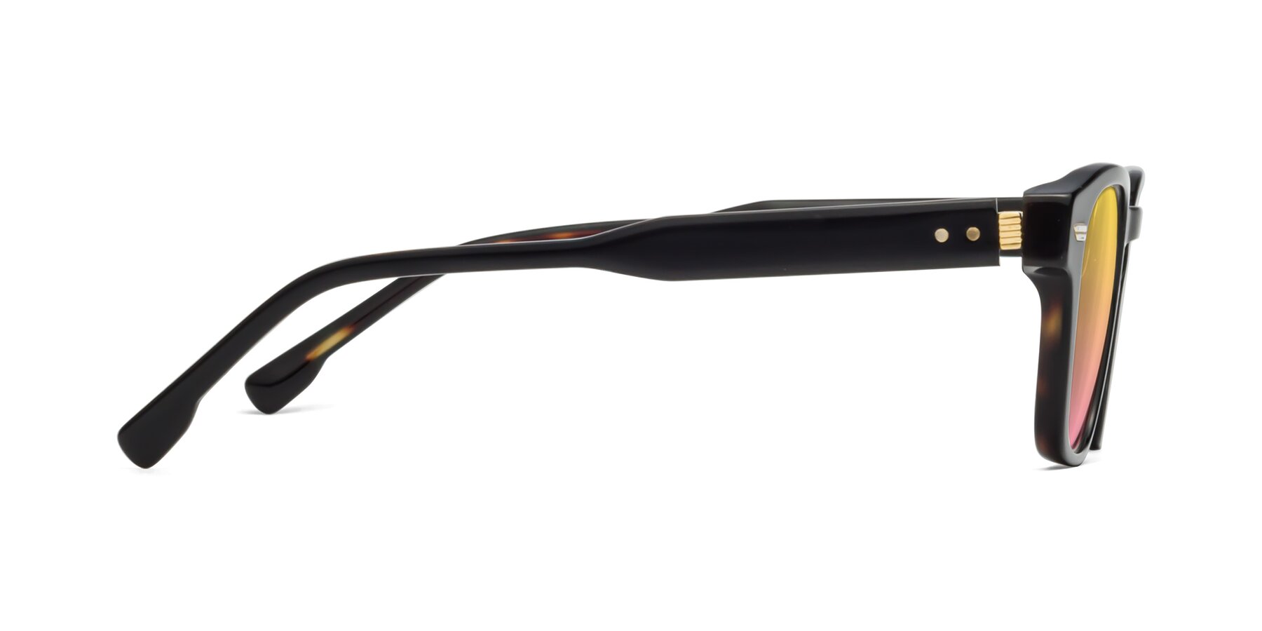 Side of 1421 in Black-Tortoise with Yellow / Pink Gradient Lenses
