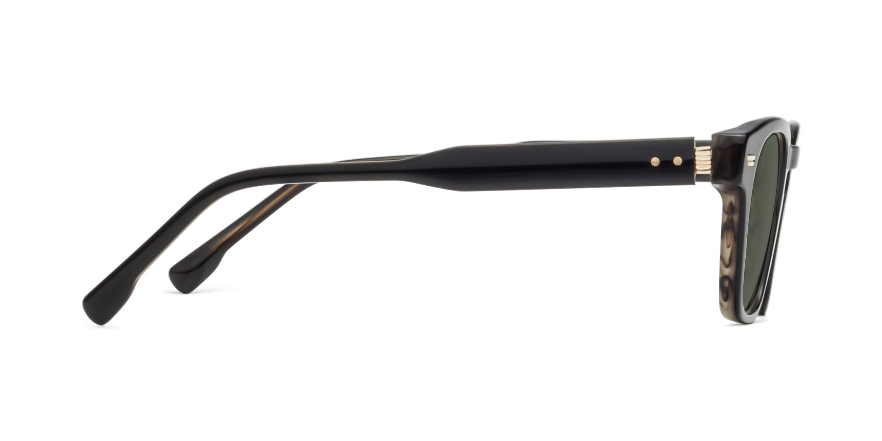 Side of 1421 in Black-Stripe Brown with Gray Polarized Lenses