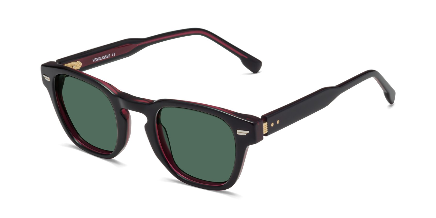 Angle of 1421 in Black-Wine with Green Polarized Lenses