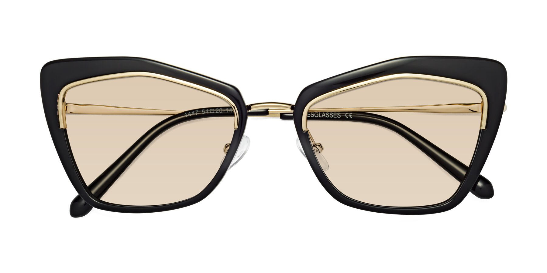 Folded Front of Lasso in Black with Light Brown Tinted Lenses