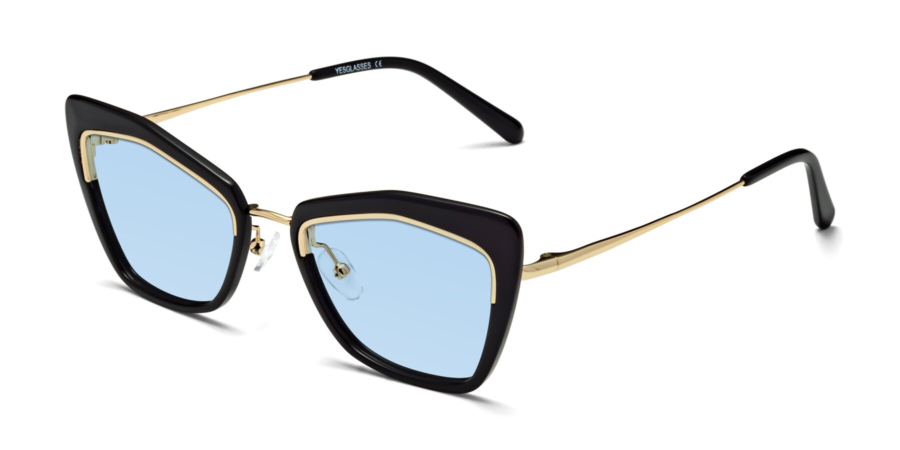 Angle of Lasso in Black with Light Blue Tinted Lenses