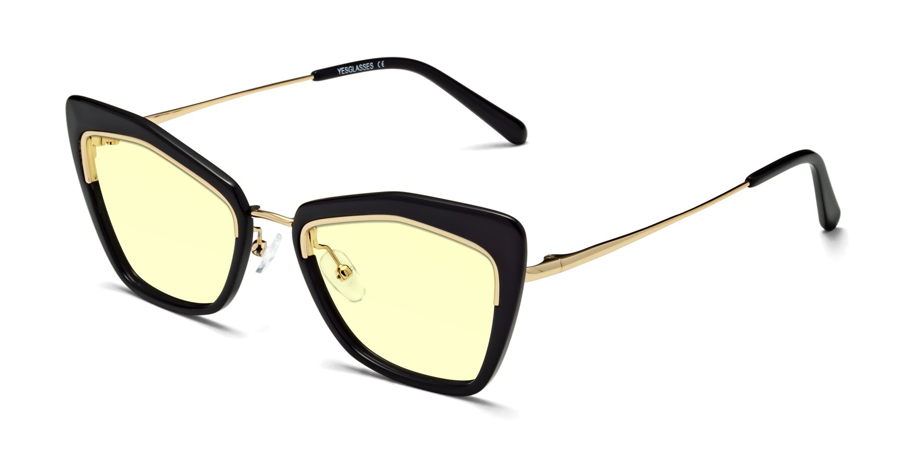 Angle of Lasso in Black with Light Yellow Tinted Lenses