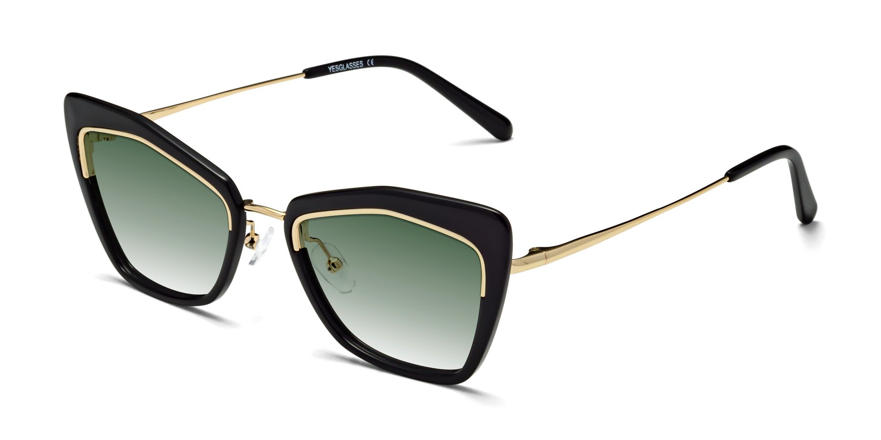 Angle of Lasso in Black with Green Gradient Lenses