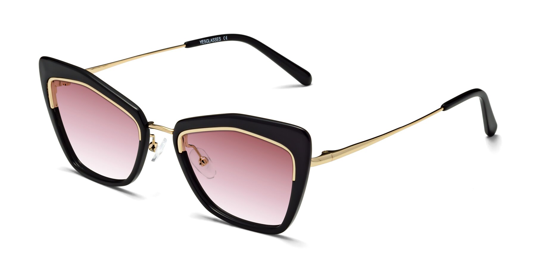 Angle of Lasso in Black with Garnet Gradient Lenses