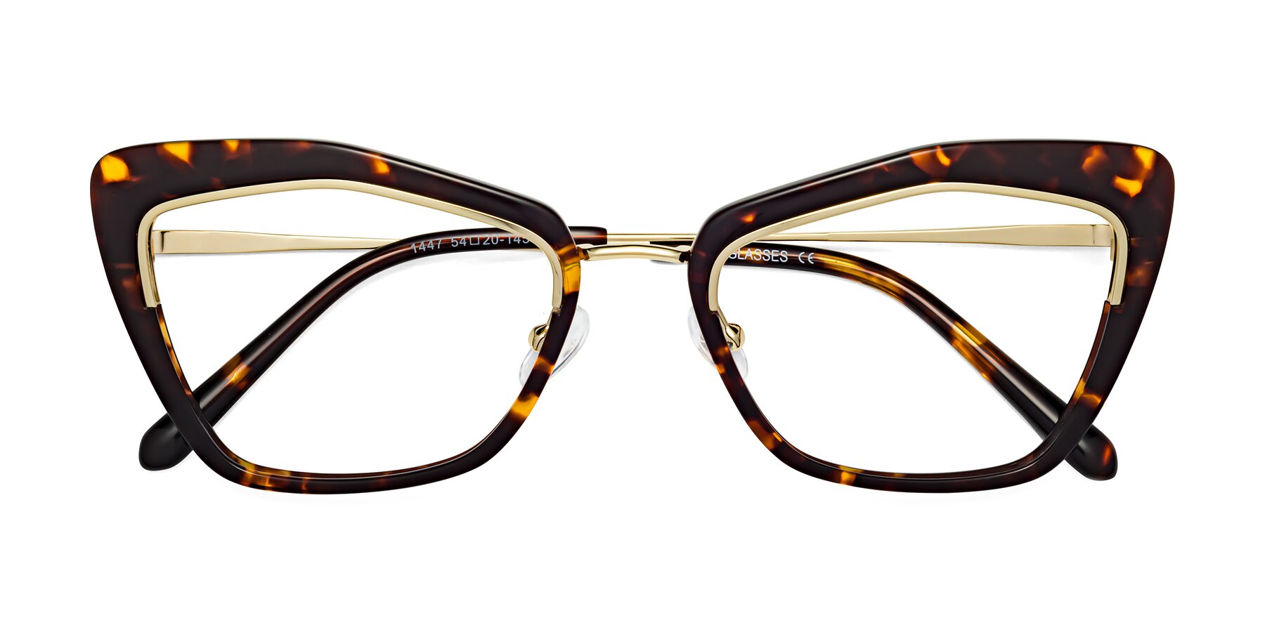 Folded Front of Lasso in Deep Tortoise with Clear Blue Light Blocking Lenses
