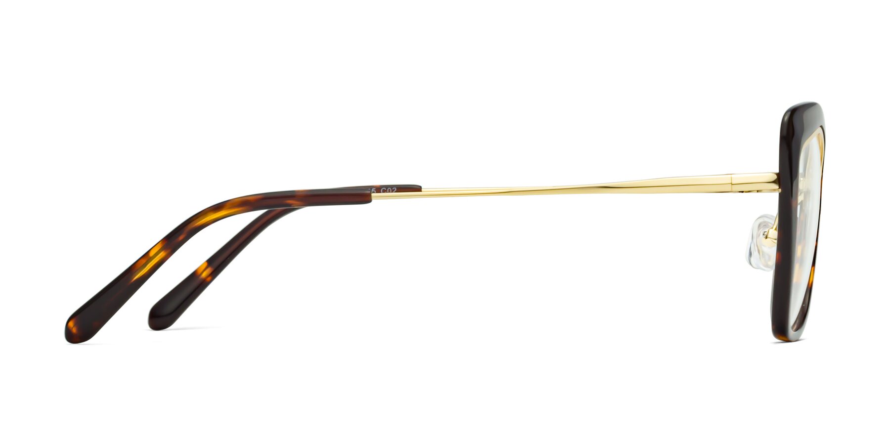 Side of Lasso in Deep Tortoise with Clear Eyeglass Lenses