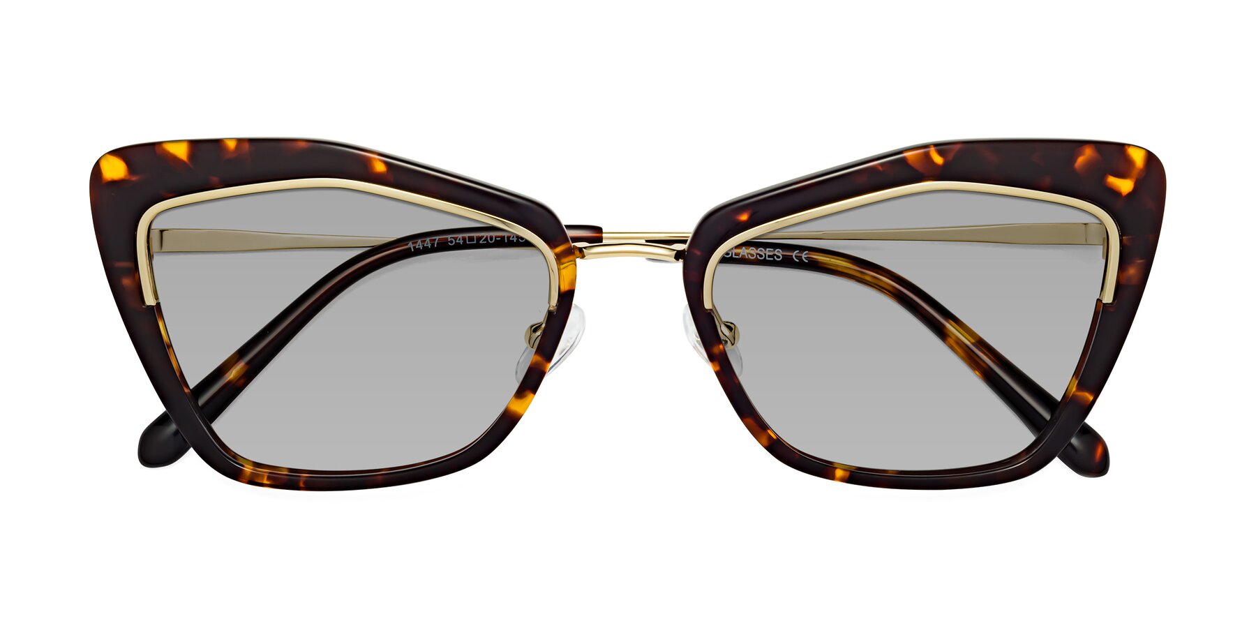 Folded Front of Lasso in Deep Tortoise with Light Gray Tinted Lenses