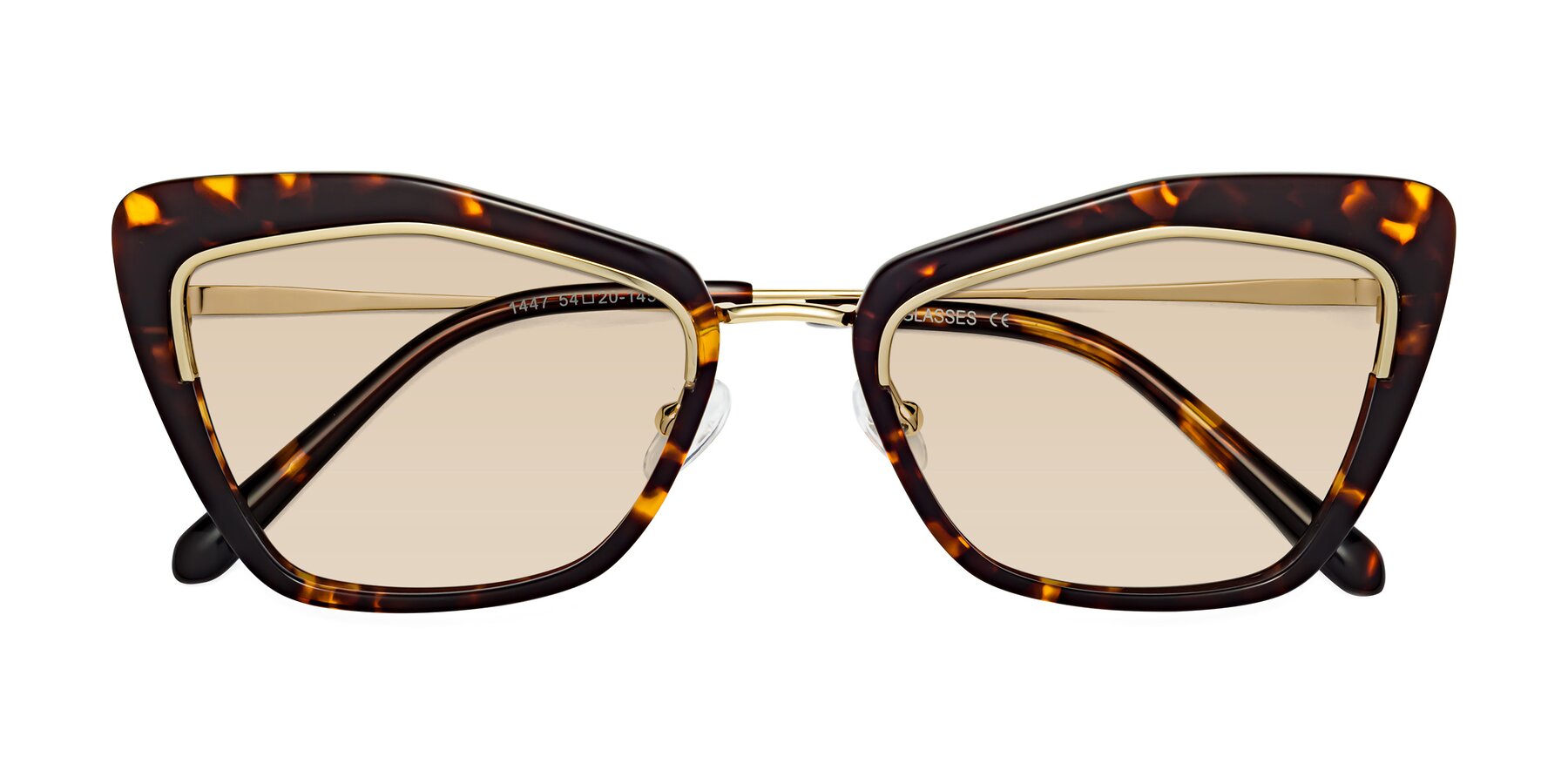 Folded Front of Lasso in Deep Tortoise with Light Brown Tinted Lenses