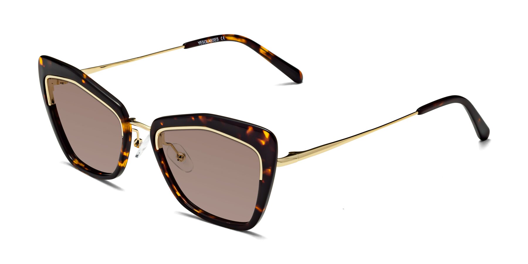 Angle of Lasso in Deep Tortoise with Medium Brown Tinted Lenses