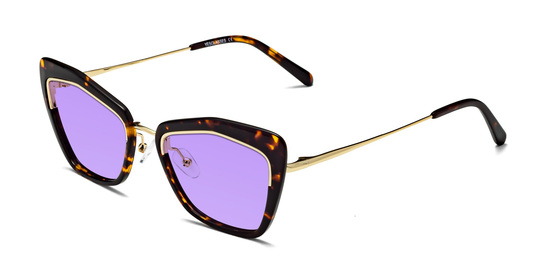 Angle of Lasso in Deep Tortoise with Medium Purple Tinted Lenses